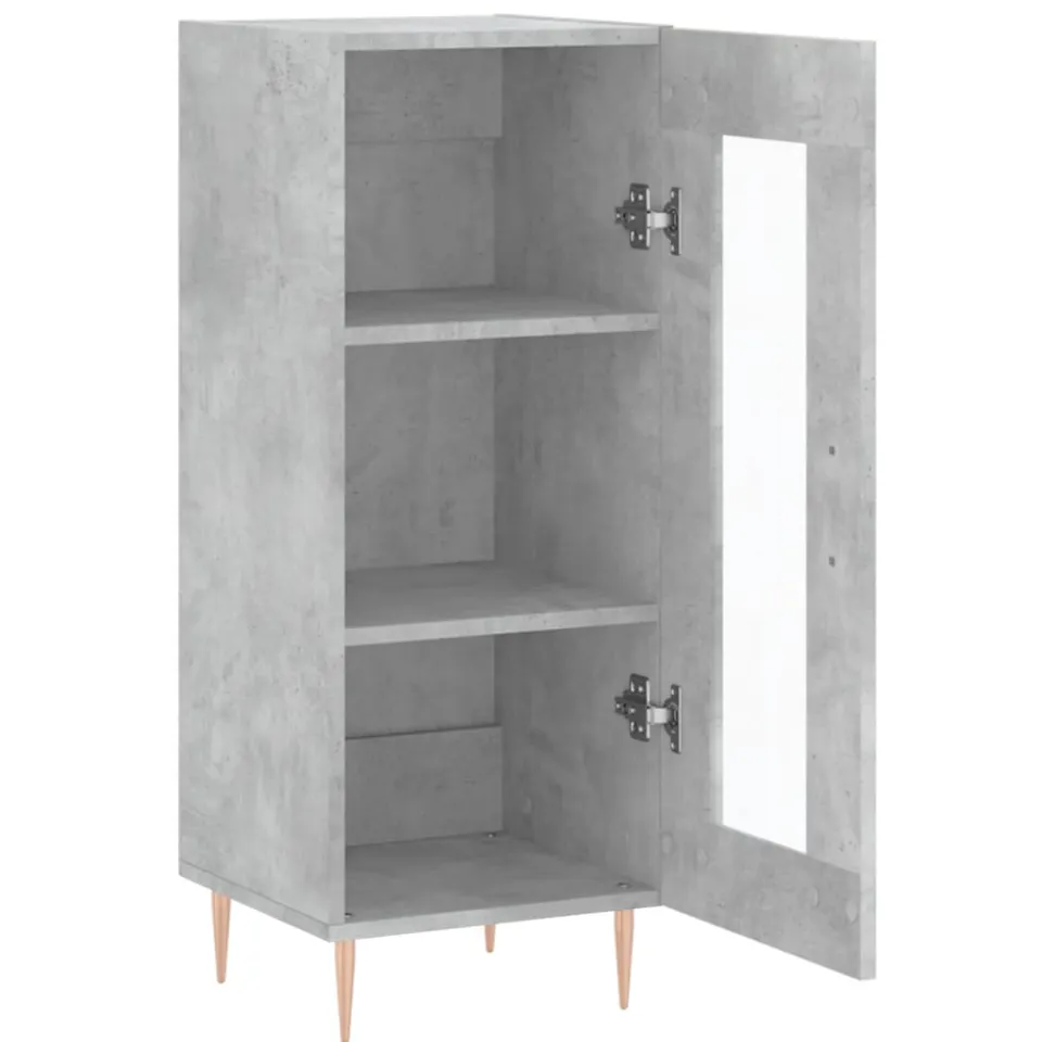 vidaXL Dressoir 34,5x34x90 cm bewerkt hout betongrijs grijs, foto 4