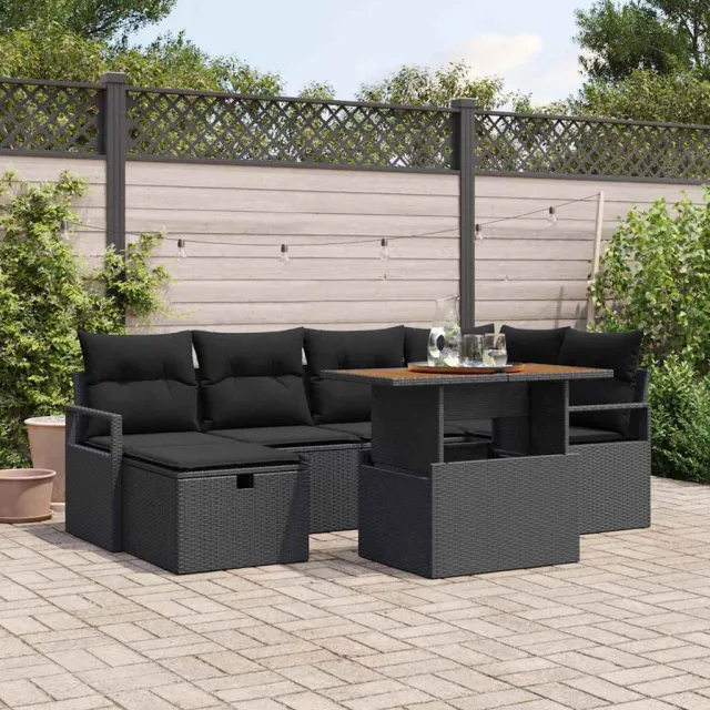 vidaXL Tuin Sofa Set 12 st poly rattan beige, foto 2