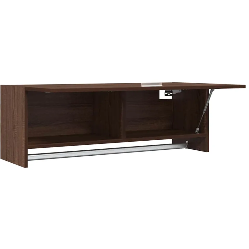 vidaXL Kledingkast 100x32,5x35 cm bewerkt hout bruin eikenkleur, foto 4