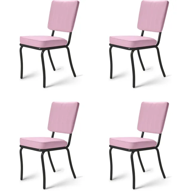 Bel Air Retro Fifties Furniture Arcade MP Black Lilac Set van 4