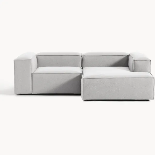 Westwing Collection Modulaire hoekbank Lennon (3-zits) Grijs