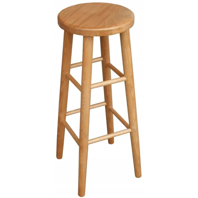Metdrew Houten Bar Kruk 81 cm - Massief Beuken Hout - Olfkleurig Olcha