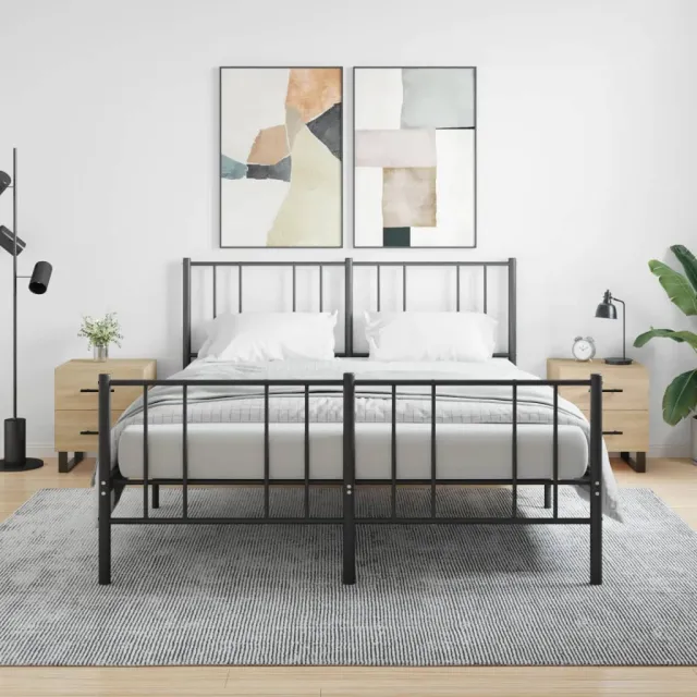 vidaXL Nachtkastjes 2 st 40x35x47,5 cm bewerkt hout sonoma eikenkleur, foto 2