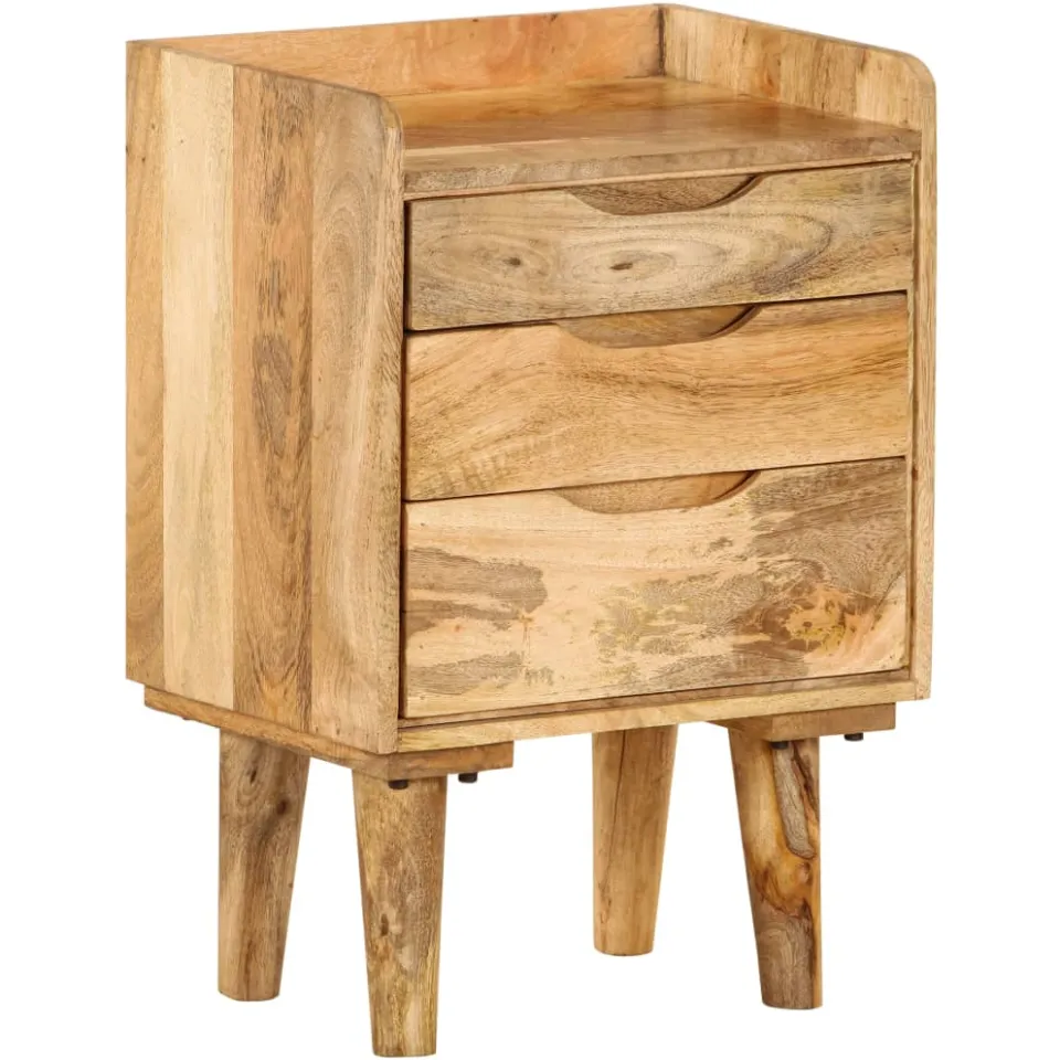 vidaXL Nachtkastje 40x30x59,5 cm massief mangohout bruin, foto 4