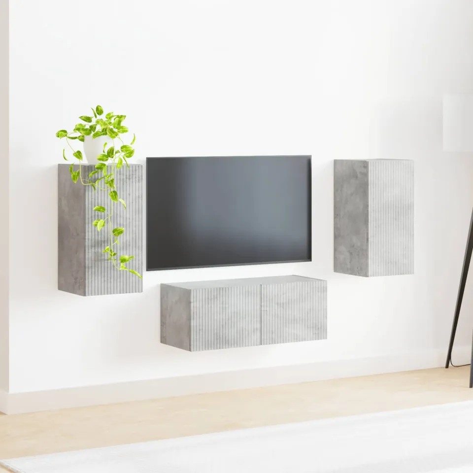 vidaXL Tv-meubelset 6 st Beton Grijs Bewerkt hout, foto 3