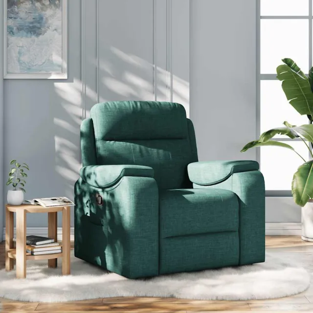 vidaXL Fauteuil verstelbaar stof donkergroen