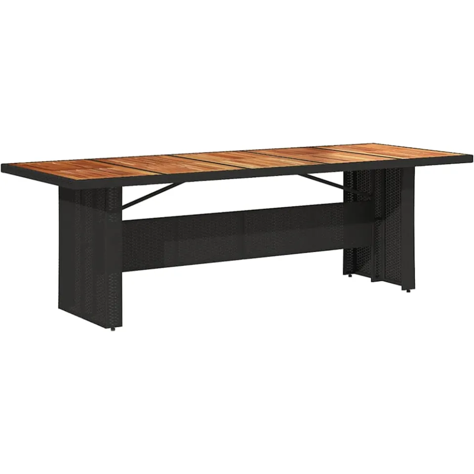 vidaXL 11-delige Bistroset met kussens poly rattan zwart, foto 4