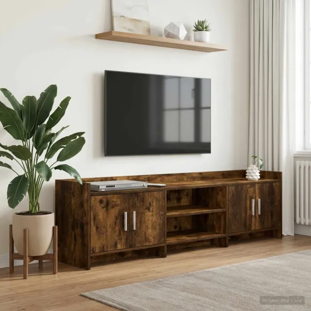 vidaXL TV-kast 168 x 33 x 47 cm Gerookt eiken Bewerkt hout Bruin