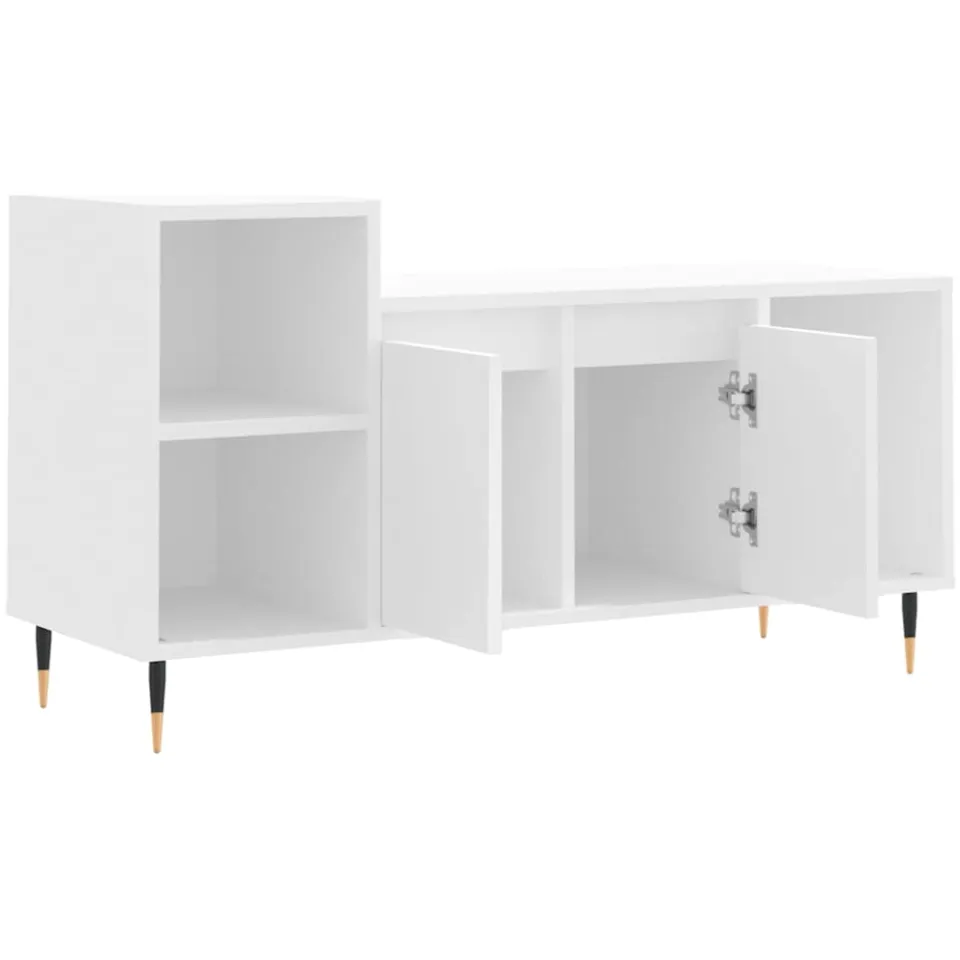 vidaXL Tv-meubel 100x35x55 cm bewerkt hout wit, foto 4