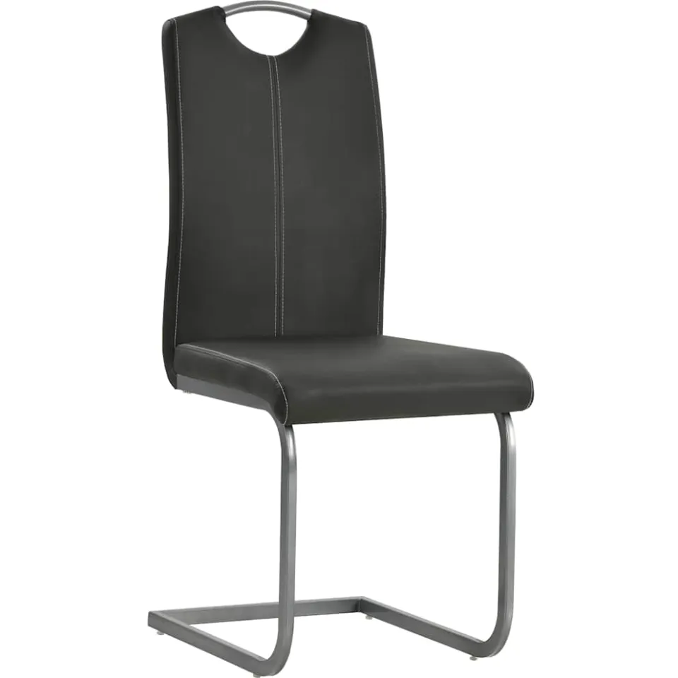 vidaXL Eetkamerstoelen 2 st kunstleer grijs, foto 2