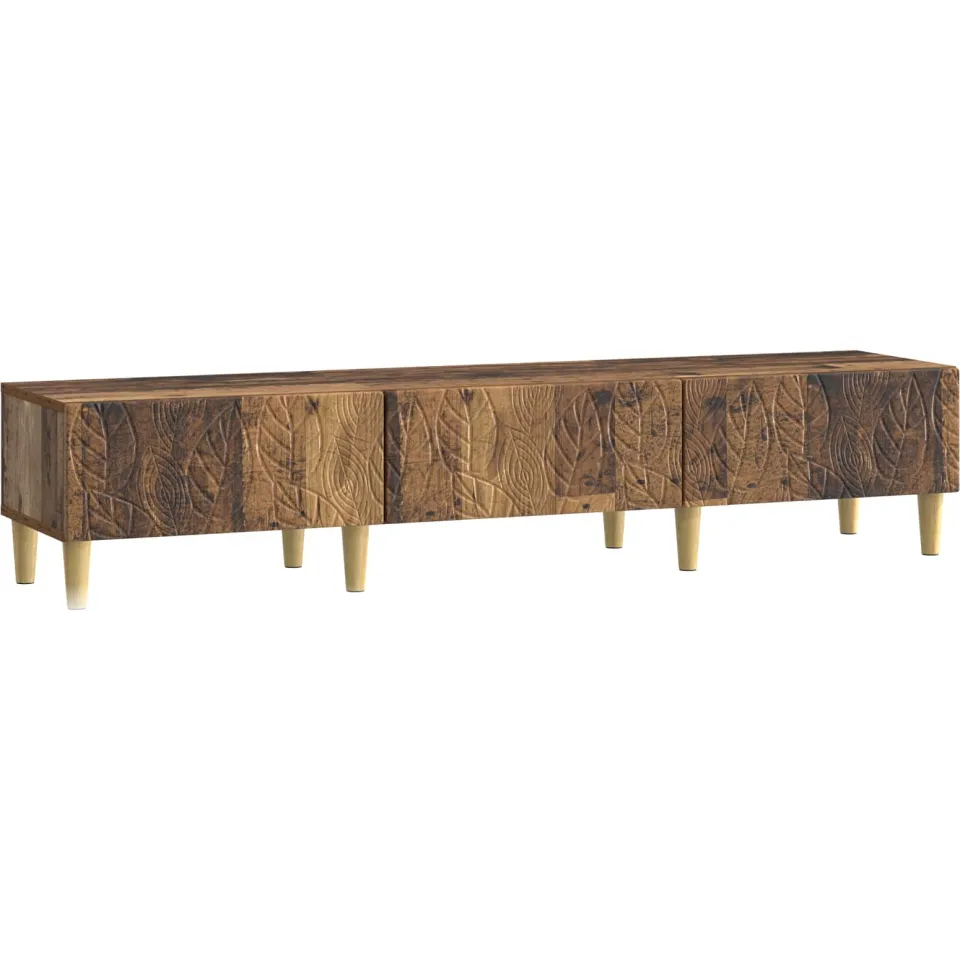 vidaXL TV-kast 147 x 34,5 x 30 cm Oud hout Bewerkt hout Bruin