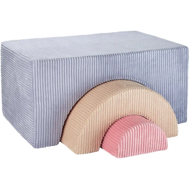 Wigiwama Corduroy Rainbow Playset / Speelset - 75x49x37cm - Blueberry Blue Blauw