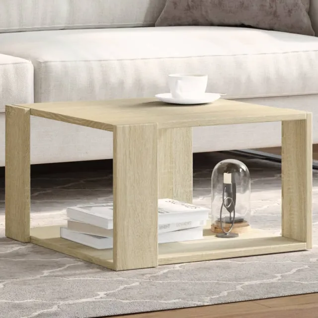 vidaXL Salontafel 51,5x51,5x30 cm bewerkt hout sonoma eikenkleurig Bruin