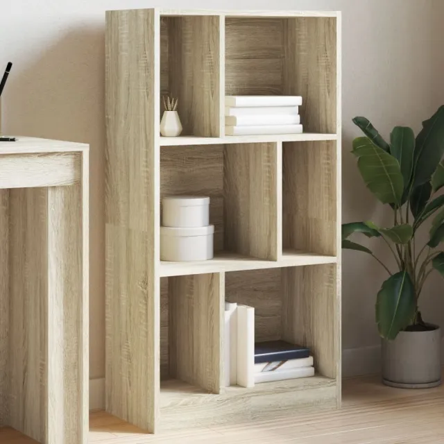 vidaXL Boekenkast 57x28,5x107,5 cm bewerkt hout sonoma eikenkleurig, foto 2