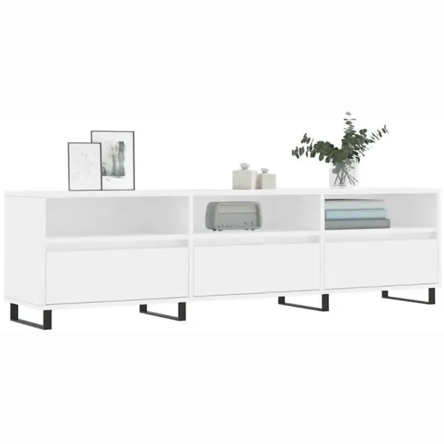 Parasha Nova TV meubel - TV kast wit - 150x30x45cm massief hout - duurzaam en gemakkelijk schoon te maken ontwerp