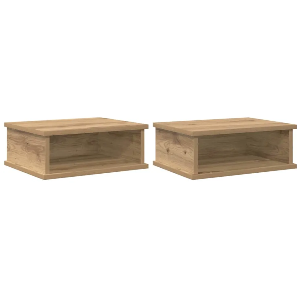 vidaXL Nachtkastje 2 st Artisan Eiken 40 x 31 x 15 cm Bewerkt hout, foto 3