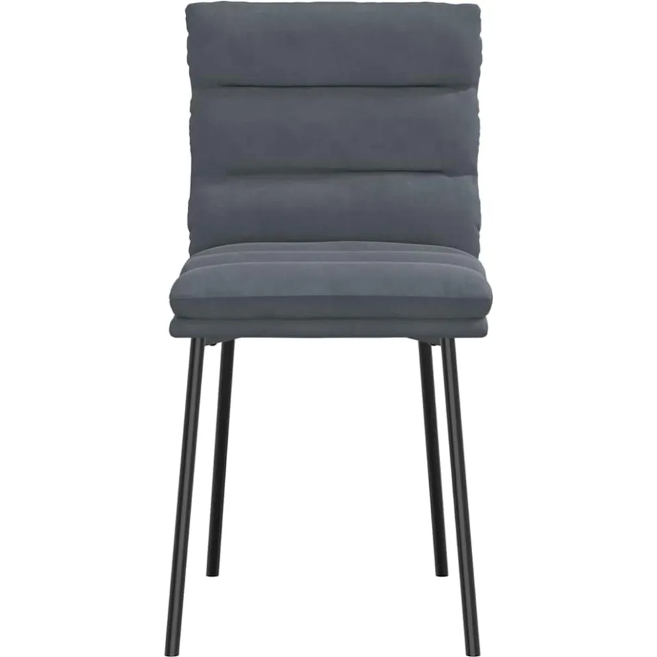 vidaXL Eetkamerstoelen 4 st fluweel donkergrijs grijs, foto 4