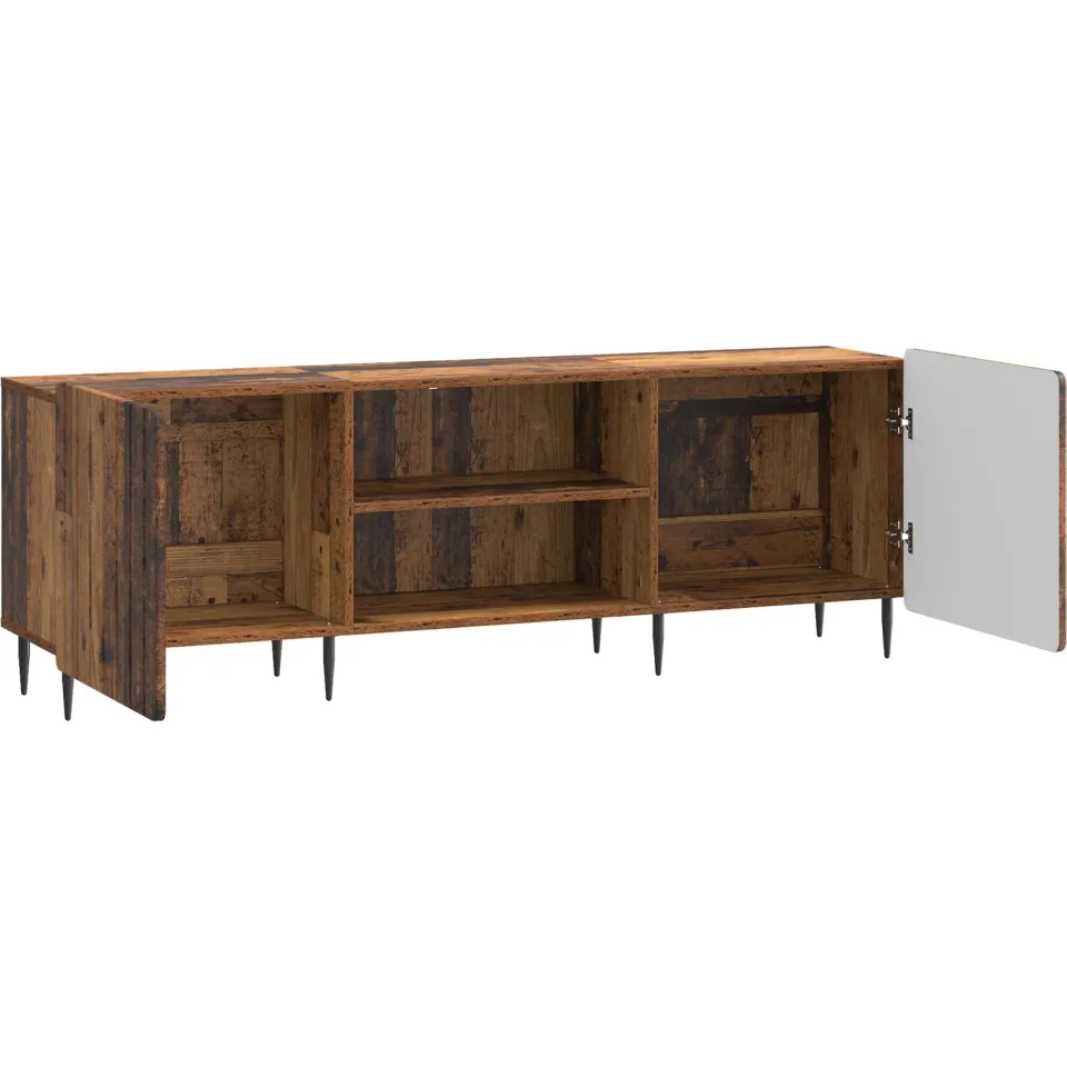 vidaXL TV-kast Oud hout 150 x 31 x 52 cm Bewerkt hout bruin, foto 4