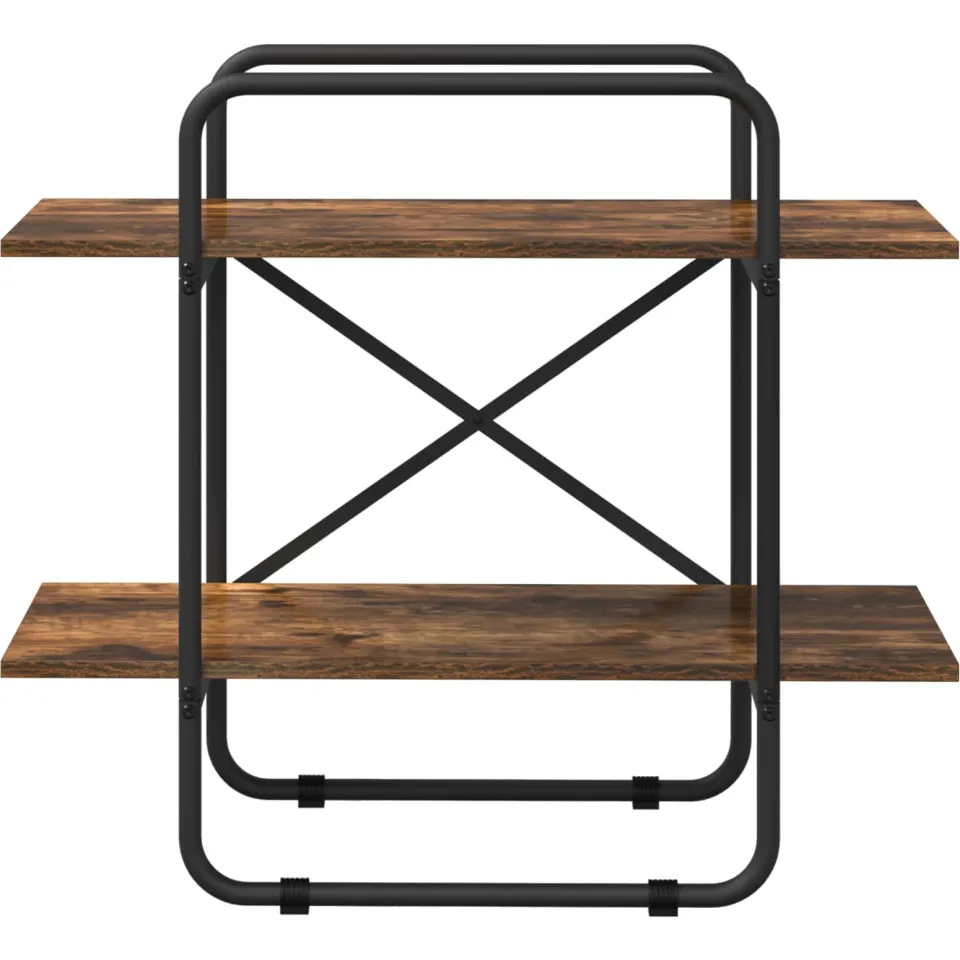 vidaXL Boekenrek 2-laags 60 x 35 x 70 cm PB Gerookt eiken Bruin