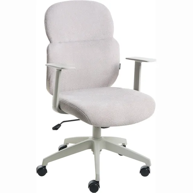 Beliani LEXOR - Bureaustoel - Lichtgrijs - Polyester