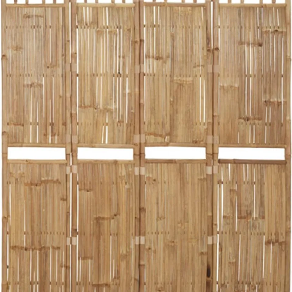 vidaXL Kamerscherm met 4 panelen 160x180 cm bamboe bruin, foto 2