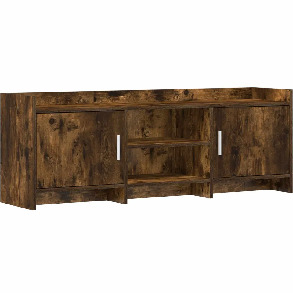 vidaXL TV-kast 130 x 33 x 47 cm Gerookt eiken Bewerkt hout, foto 3