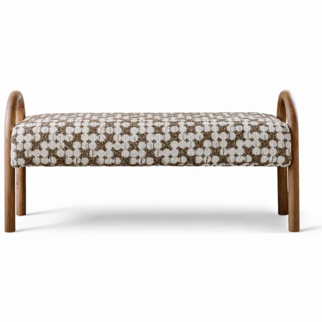 Indore Home Hilton Bankje - Bruin Beige