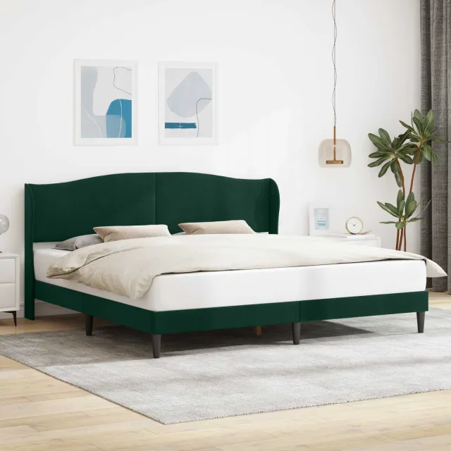 vidaXL Bedframe met hoofdeinde Donkergroen 180 x 200 cm Fluweel