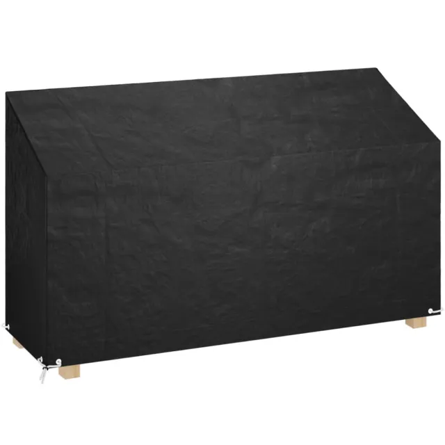 vidaXL Tuinbankhoes met 8 oogjes 210x70x70/88 cm polyetheen Zwart