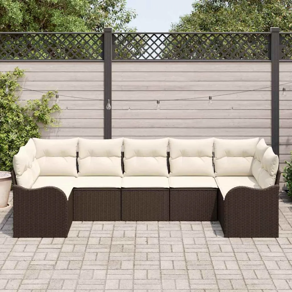 vidaXL Tuin Sofa Set Bruin poly rattan, foto 2
