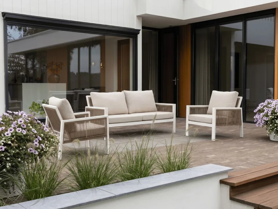 Manifesto Furniture Manifesto Alzano stoel-bank 3-delig wit, foto 3