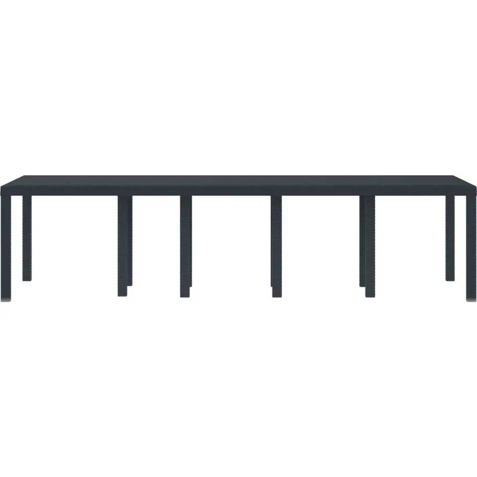 vidaXL Tuinstafel Antraciet 300 x 100 x 73 cm poly rattan Anthraciet