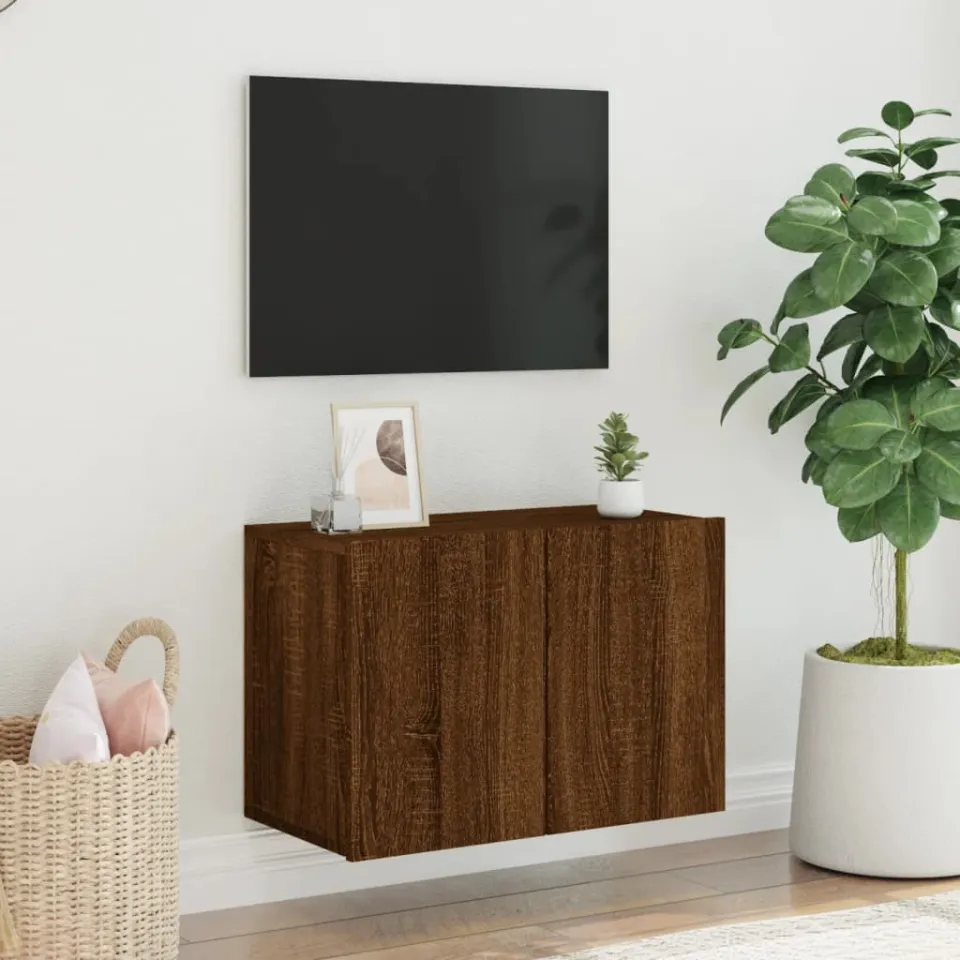 vidaXL Tv-meubel wandgemonteerd 60x30x41 cm bruin eikenkleur, foto 3