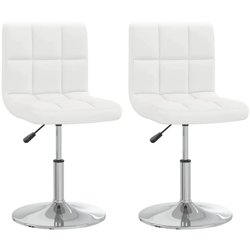vidaXL Eetkamerstoelen 2 st kunstleer wit, foto 3