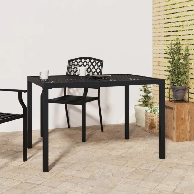 vidaXL Tuintafel 110x80x72 cm staal antracietkleurig Anthraciet