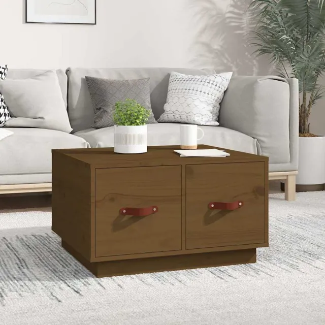 vidaXL Salontafel 60x53x35 cm massief grenenhout honingbruin