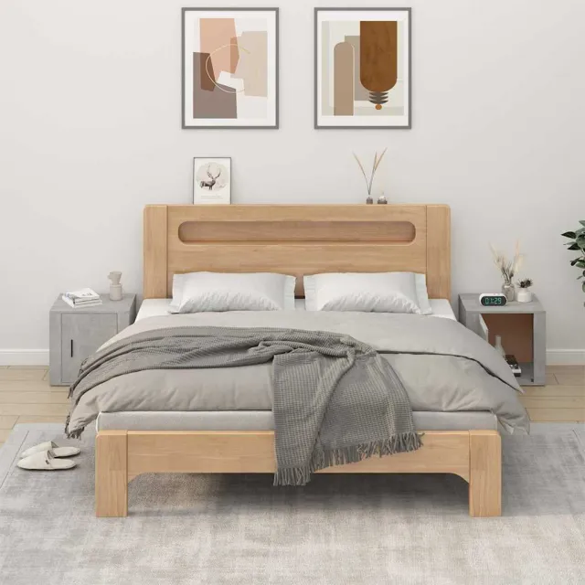 vidaXL Nachtkastjes 2 st 50x39x47 cm betongrijs