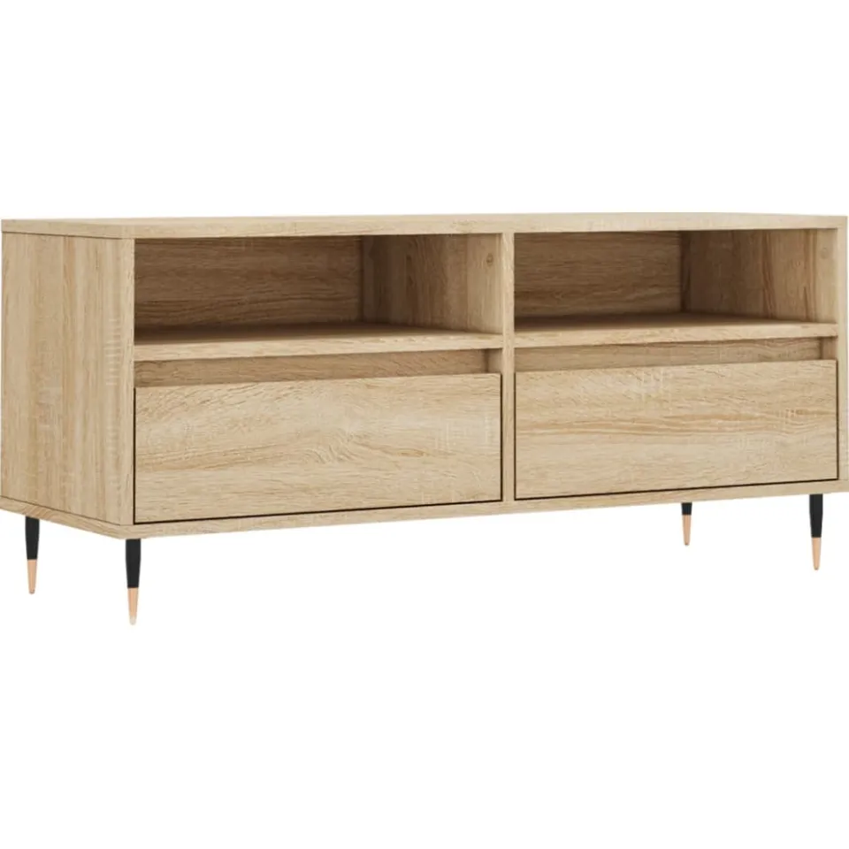 vidaXL Tv-meubel 100x34,5x44,5 cm bewerkt hout sonoma eikenkleurig, foto 3