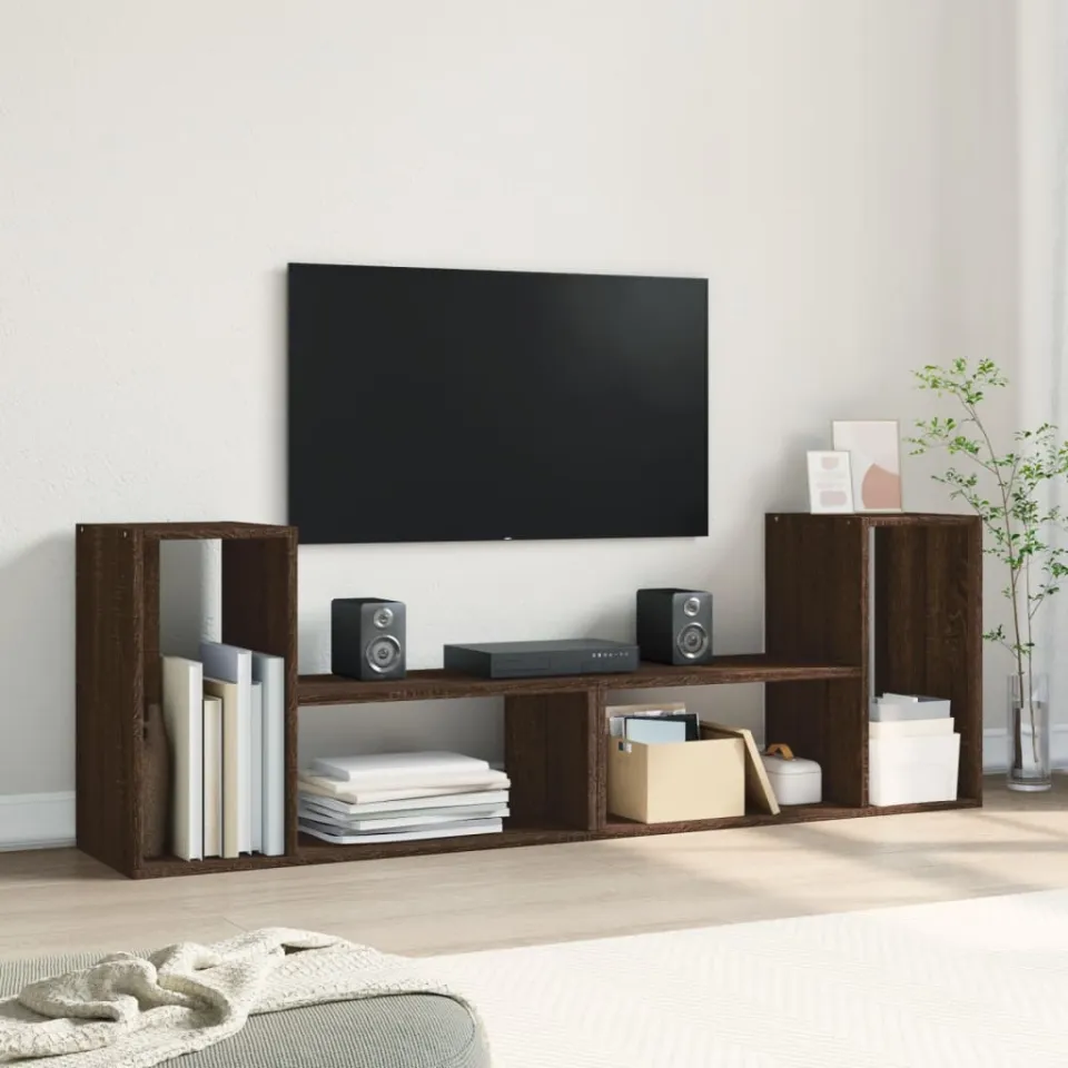 vidaXL Tv-meubelen 2 st 75x30x50 cm bewerkt hout bruin eikenkleurig, foto 3