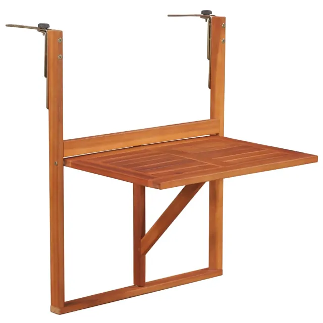 vidaXL Balkontafel hangend 64,5x44x80 cm massief acaciahout Bruin