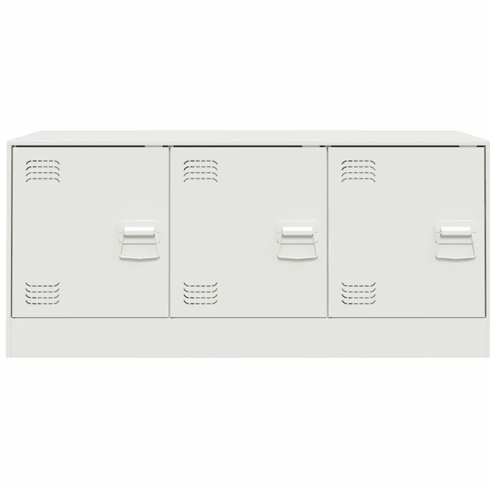 vidaXL Tv-meubel 99x39x44 cm staal wit, foto 4