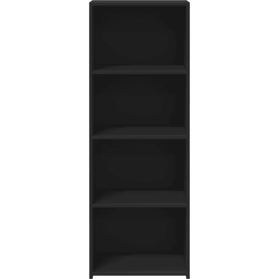 vidaXL Hoge kast 45x41x124 cm bewerkt hout zwart