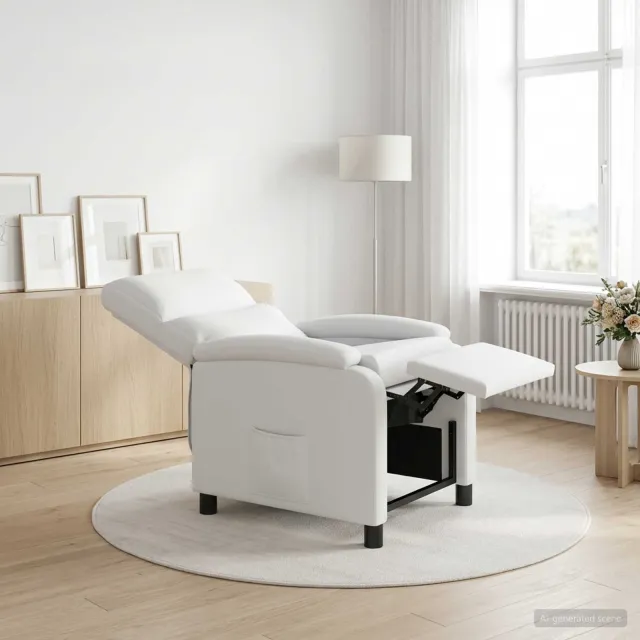 vidaXL Relaxfauteuil Wit Kunstleer