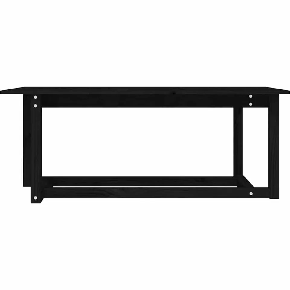 vidaXL Salontafel 110x55x45 cm massief grenenhout zwart, foto 4