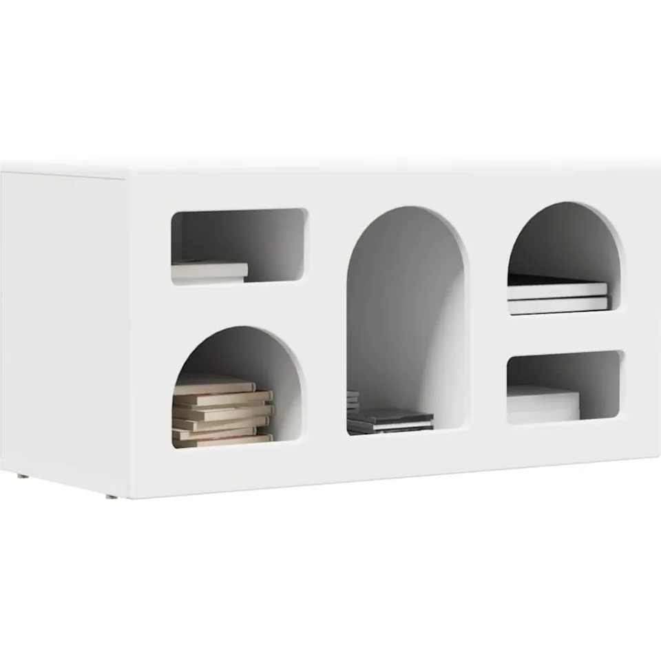 vidaXL TV-kast ELST 80 x 35 x 40 cm Wit Bewerkt hout