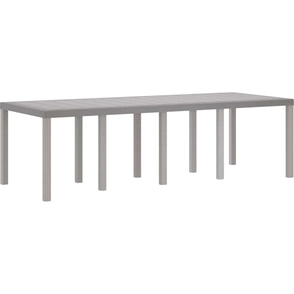 vidaXL Weerbestendige Tuintafel Lichtgrijs 250 x 100 x 73 cm