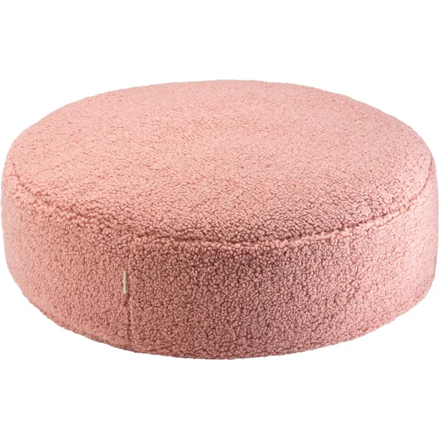 Wigiwama Teddy Ottoman / Poef - Ø65x20cm - Guava Pink Roze