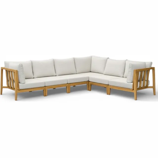 Belito Daan Loungeset Nr. 2 | Teak | 320x245 cm | 8-pers. | Links Lang Grijs
