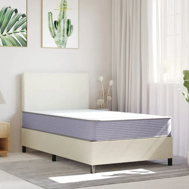 vidaXL Schuimmatras middelzacht 100x200 cm wit