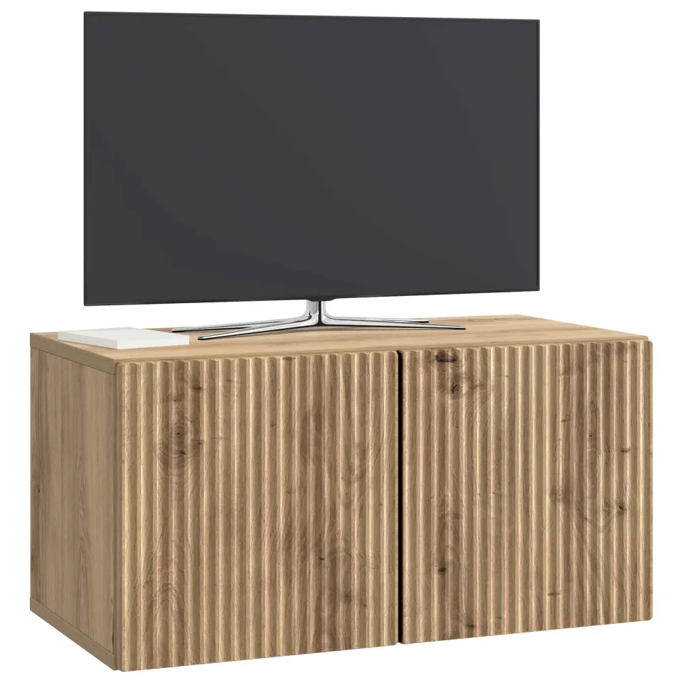 vidaXL Wandbeugel TV-kast 59,5 x 31 x 30 cm Artisanaal eiken, foto 2